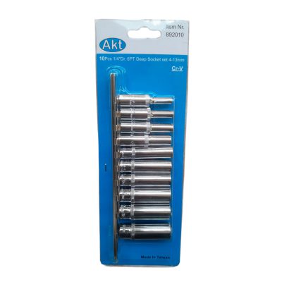 سری بکس بلند 10 عددی درایو 1/4 AKT