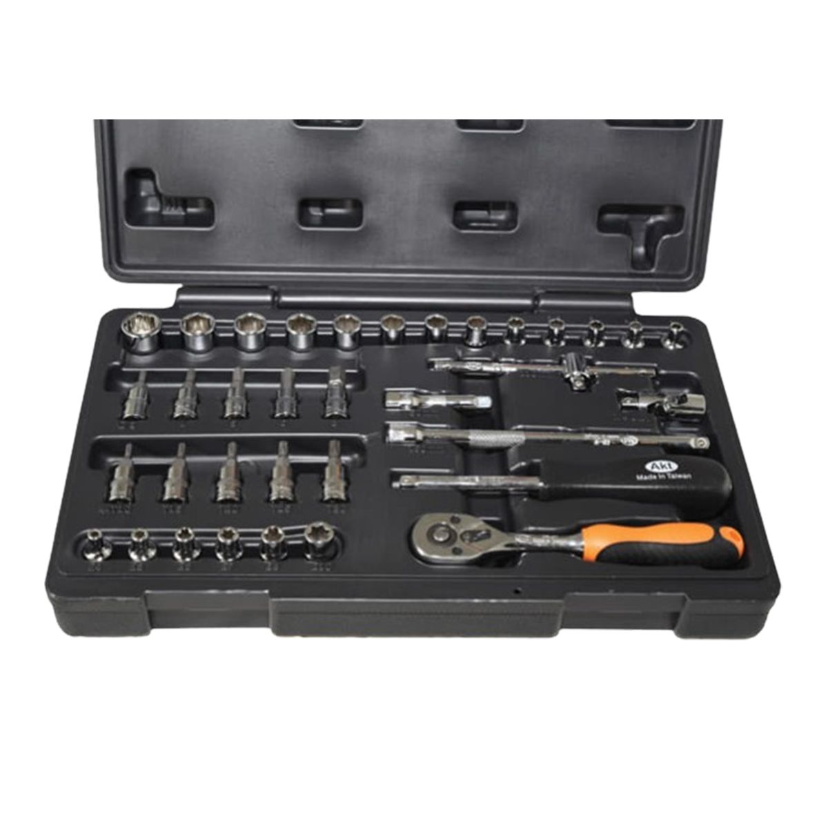 Box of 35 pieces of drive 1/4 AKT جعبه بکس 35 پارچه درایو 1/4 AKT