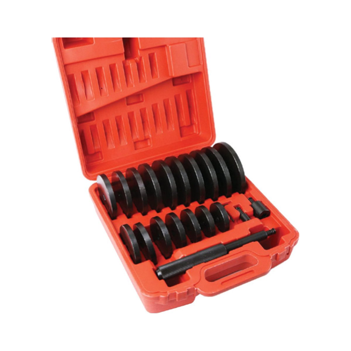 B1034 کیت ۲۱ پارچه بلبرینگ جازن LK با ۱۷ دیسک آلومینیومی برای نصب بلبرینگ و بوش خودرو و ماشینآلات صنعتی